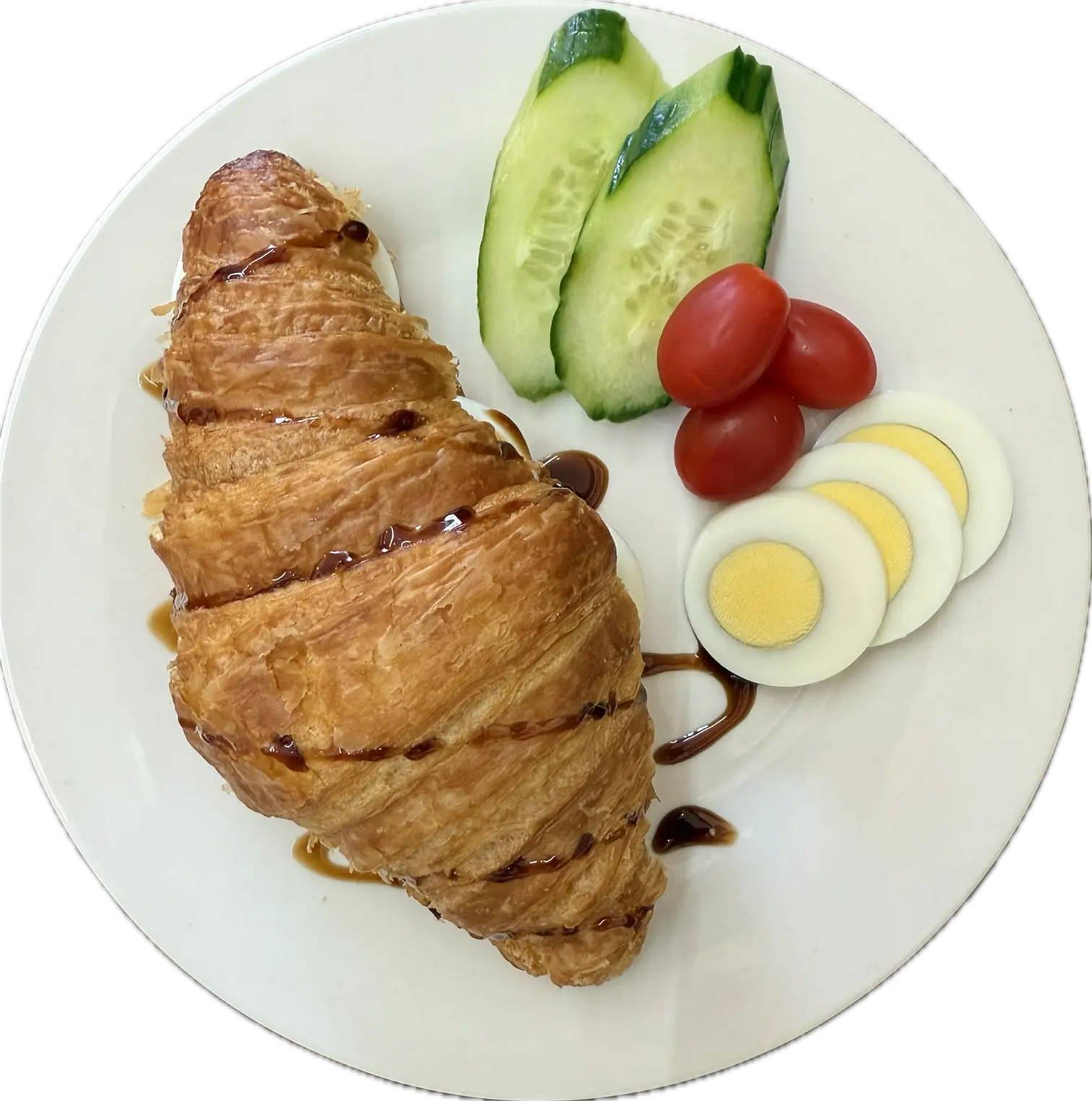 Egg Croissant - Fried or boiled egg with tomato or lettuce
